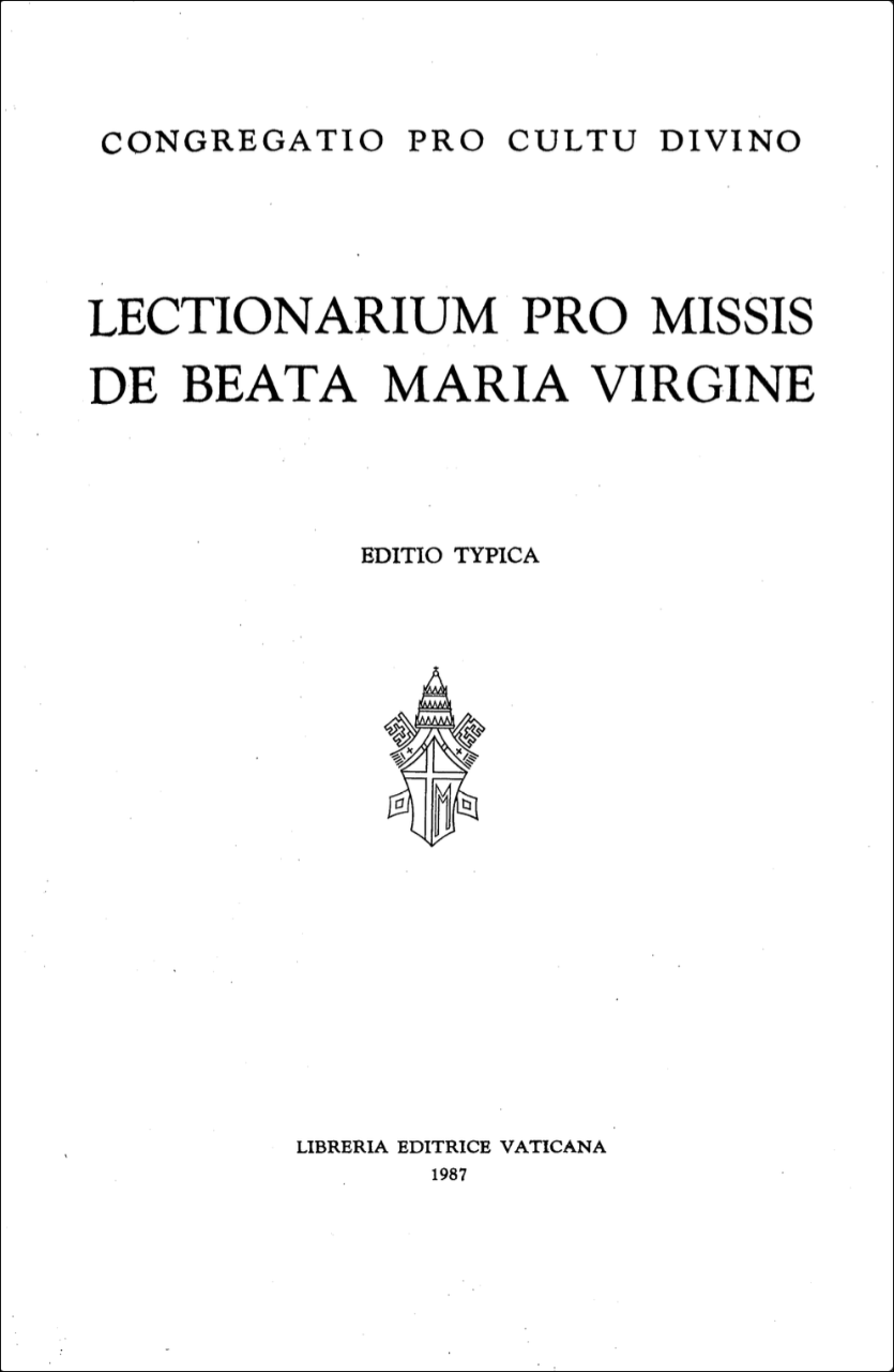 Lectionarium pro MIssis de Beata Maria Virgine